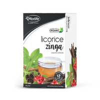 ML 人蔘甘草暖宮茶 1 x 25pcs Licorice Zinga Teabags 1 x 25pcs